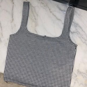 Houndstooth print tank top
